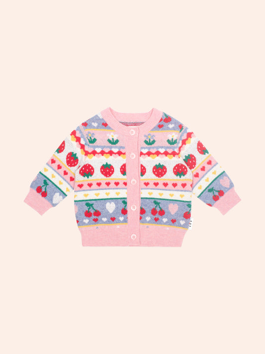 Huxbaby Tutti Frutti Floral Knit Cardi