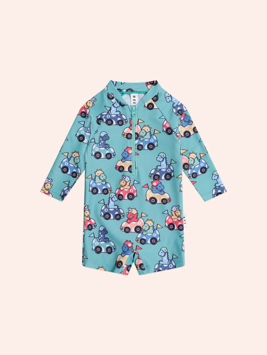 Huxbaby Racer Dino Swimsuit Shortie