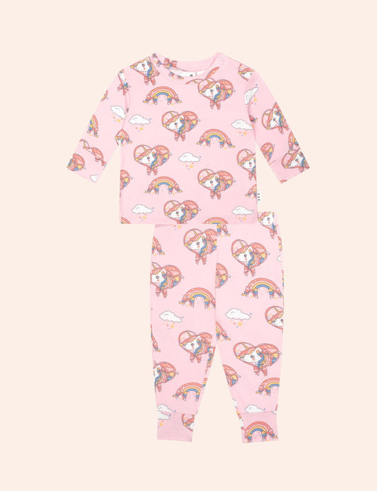 Huxbaby Whimsical Unicorn PJ Set