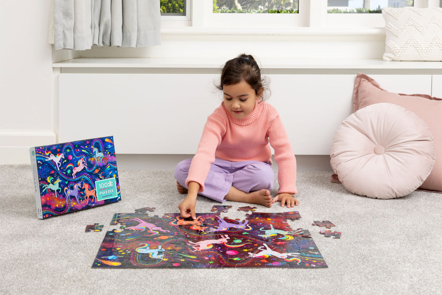 Crocodile Creek Holographic Puzzle 100 pc - Unicorn Galaxy