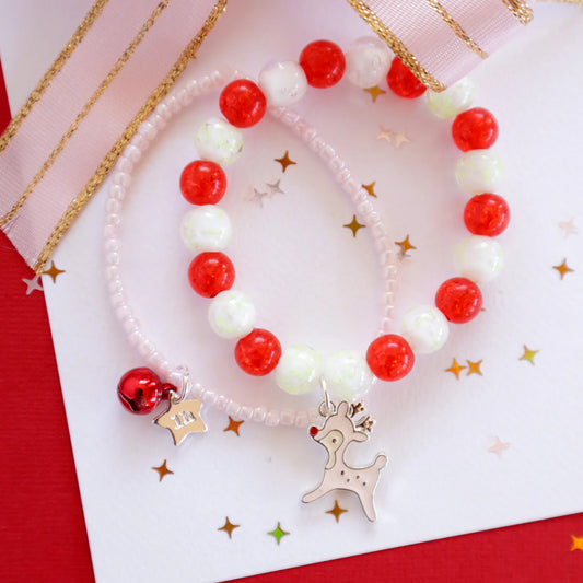 Lauren Hinkley Jingle Bell Reindeer Bracelet Set