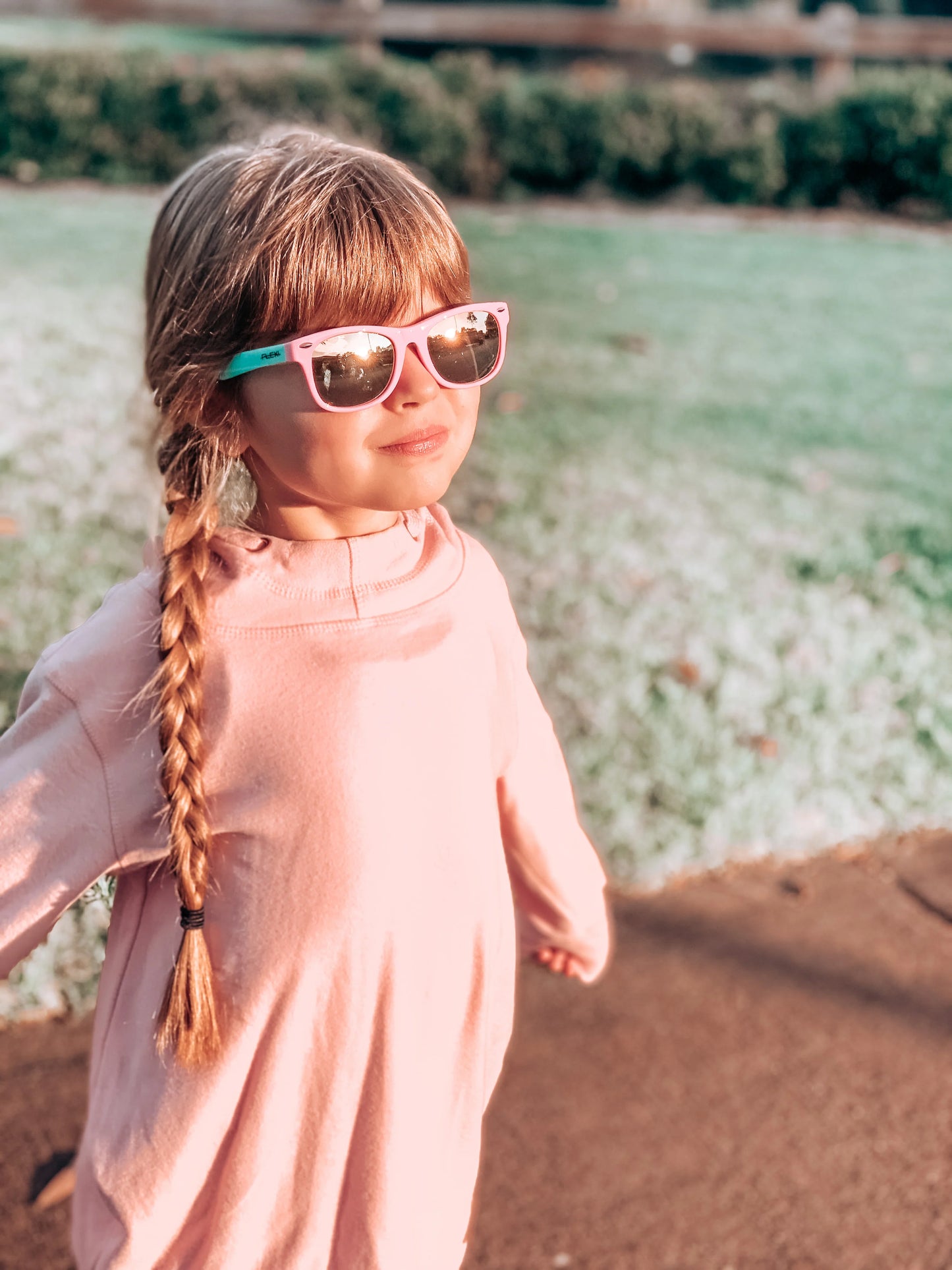 Flexi Sunnies 7 plus Pink and Mint - Rose Gold Lense