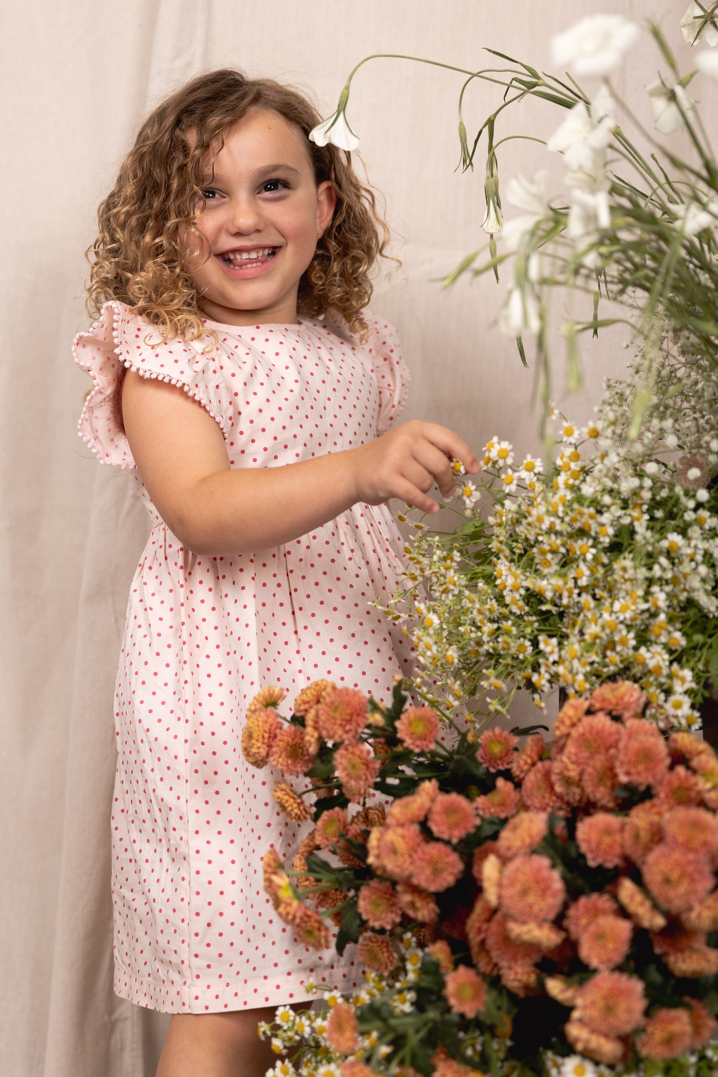 Alex and Ant Love Dress - Pink/ Red Polka Dot