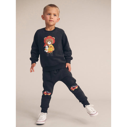 Huxbaby Fire Truck Drop Crotch Pant