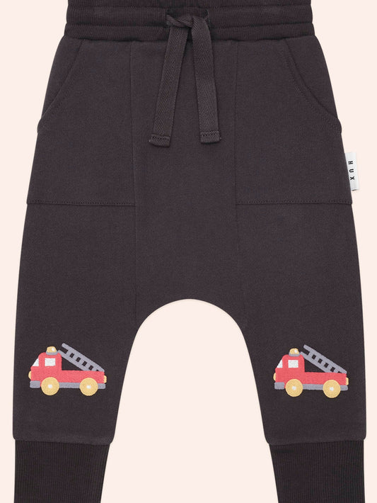 Huxbaby Fire Truck Drop Crotch Pant