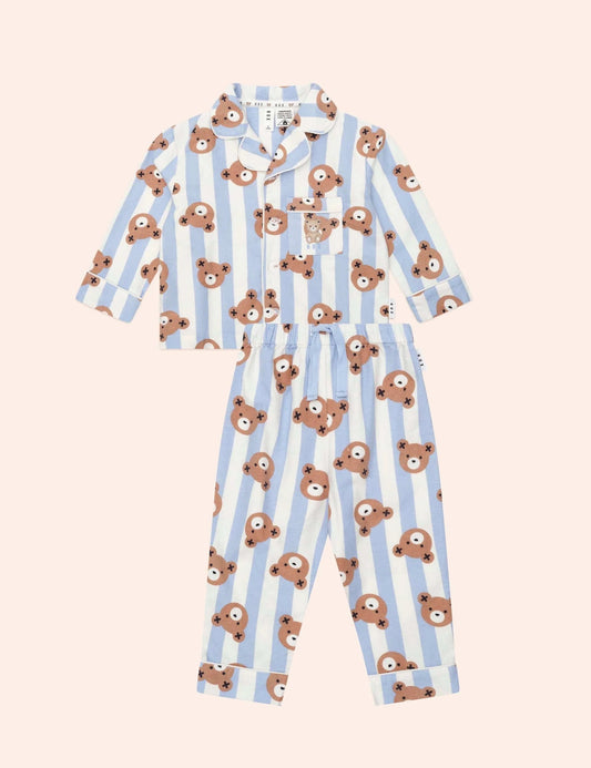 Huxbaby Dream Blue Classic Hux Stripe Sleep Set