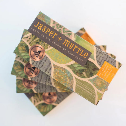Jasper and Myrtle - Lemon Myrtle and Macadamia Milk Chocolate (70g)