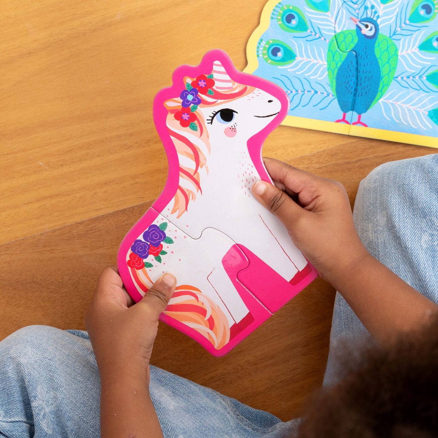 Crocodile Creek Let's Begin Puzzle 2 pc - Unicorn