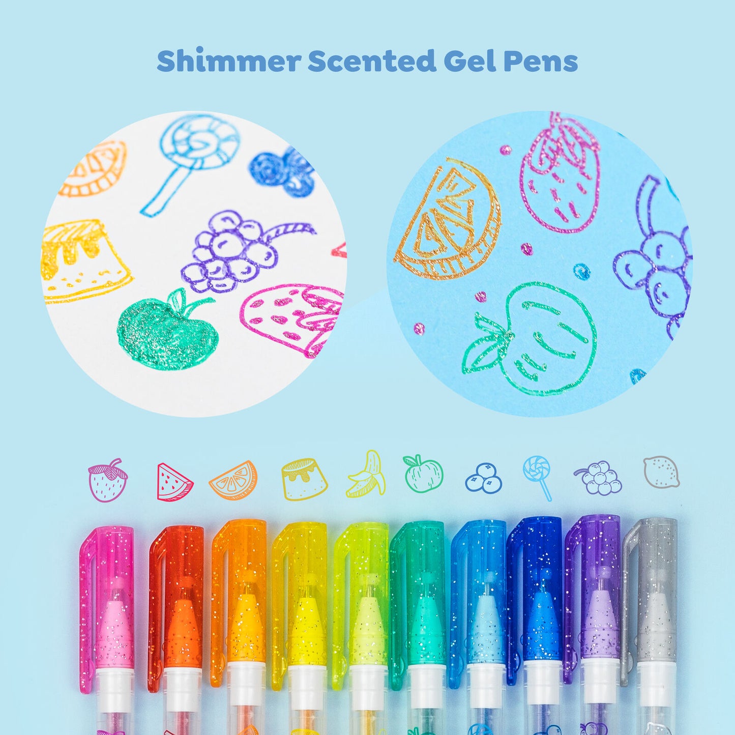 Tiger Tribe Shimmer Scented Gel Pens