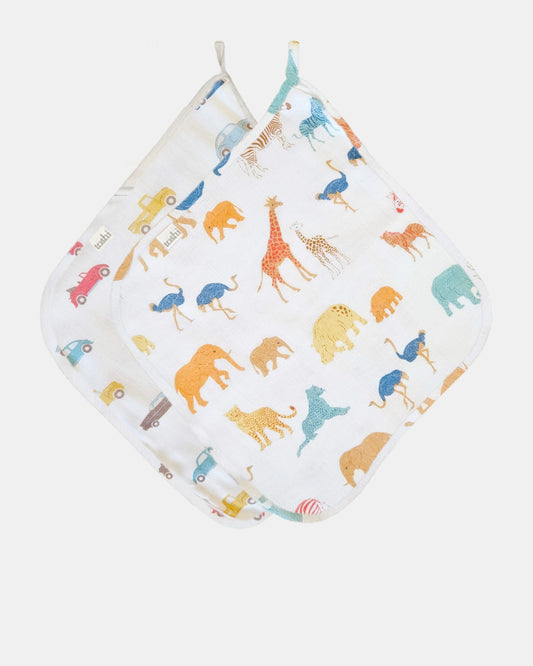 Toshi Baby Washcloth Muslin-2pcs Congo Dawn