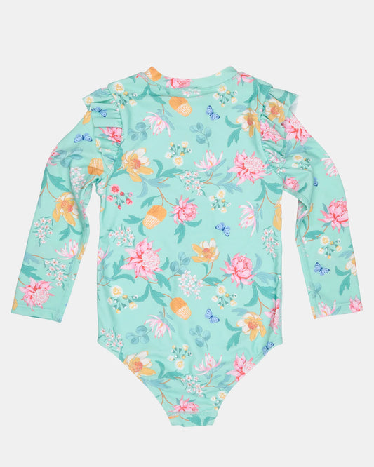 Toshi Swim Bodysuit Ripple Waratah Mint