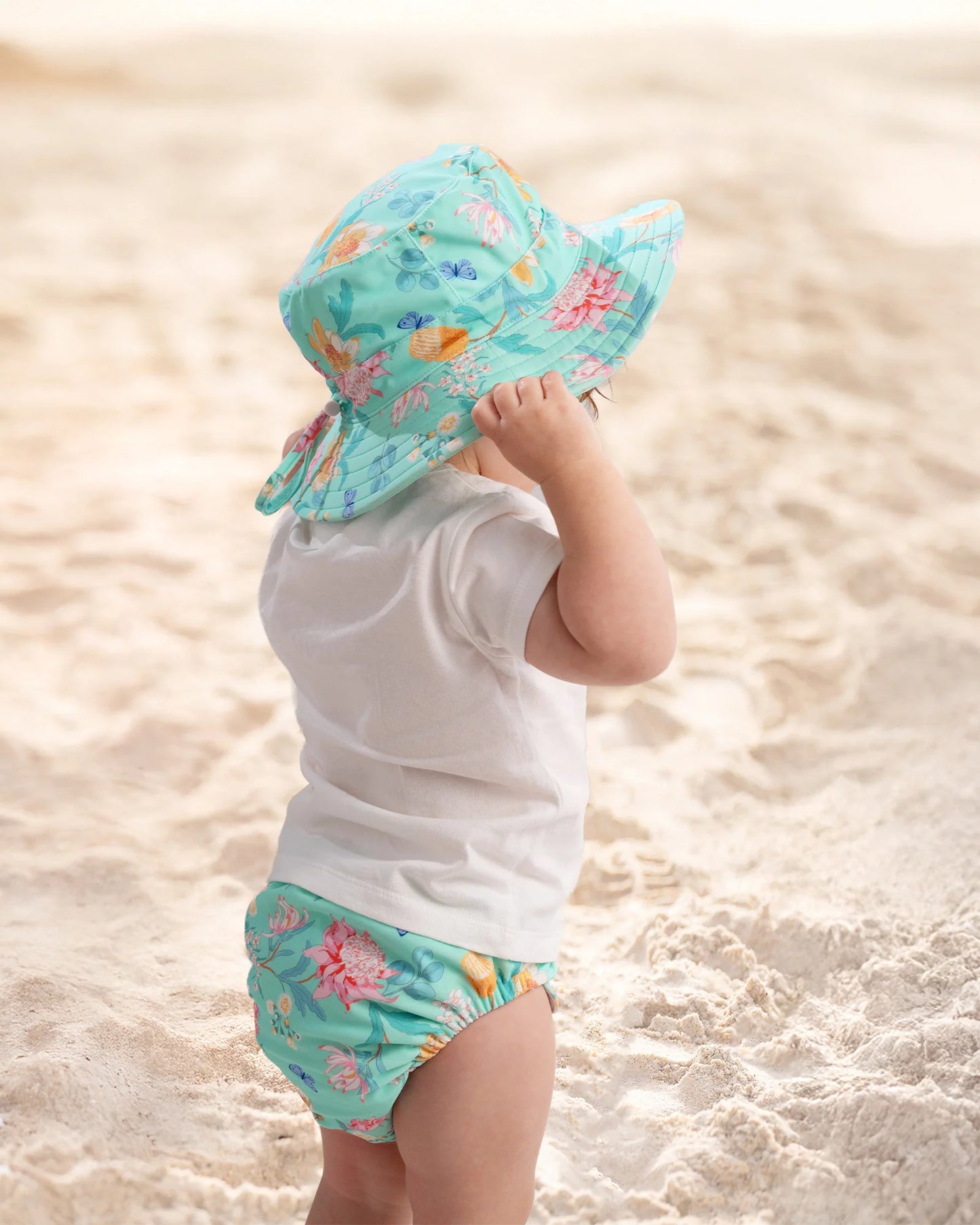 Toshi Swim Sunhat Paradise Waratah Mint