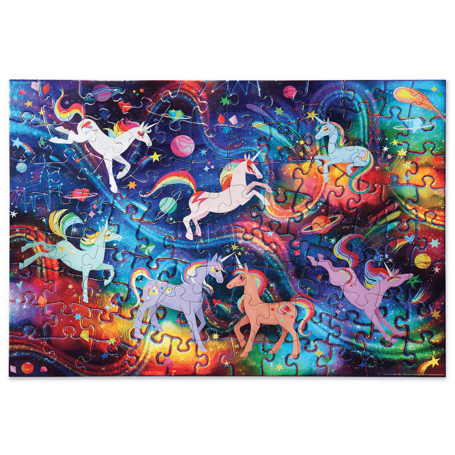 Crocodile Creek Holographic Puzzle 100 pc - Unicorn Galaxy