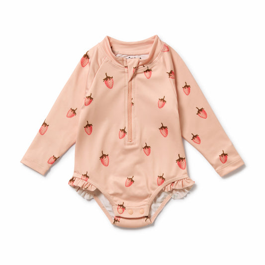 Wilson & Frenchy Strawberry Kisses Long Sleeved Swimsuit