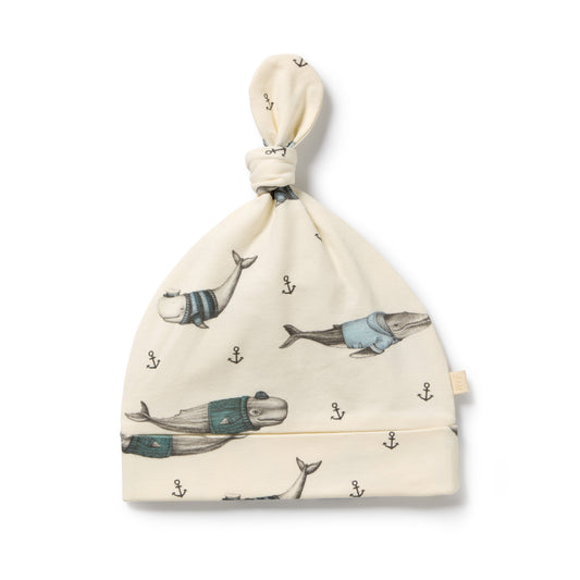 Wilson and Frenchy Woolly Whales Organic Knot Hat