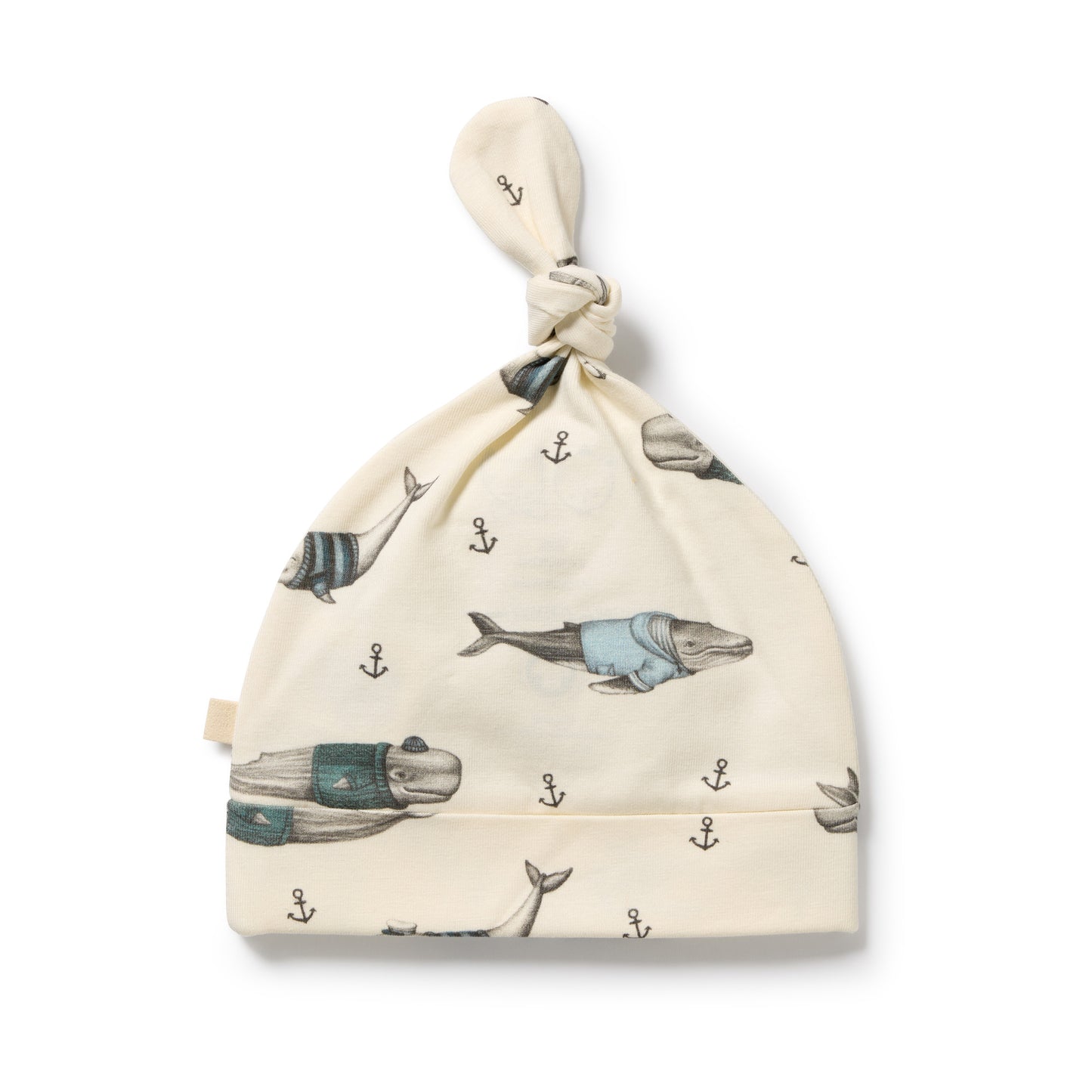 Wilson and Frenchy Woolly Whales Organic Knot Hat