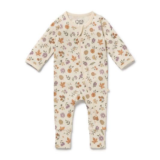 Wilson and Frenchy Maple Glow Organic Zipsuit with Feet
