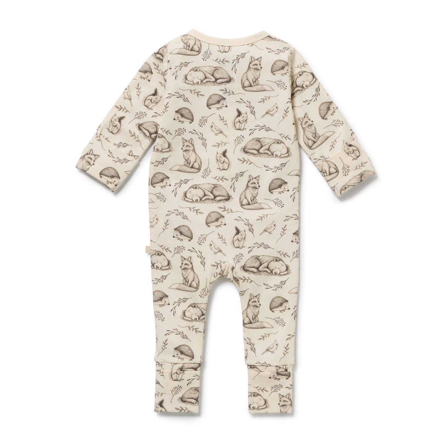 Wilson and Frenchy Foxglove Forest Organic Zipsuit with Feet