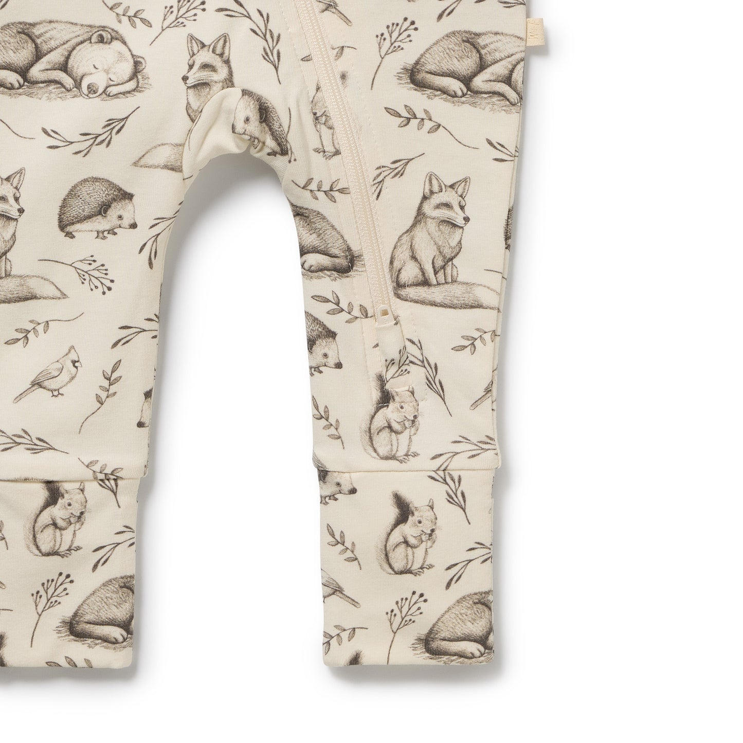 Wilson and Frenchy Foxglove Forest Organic Zipsuit with Feet