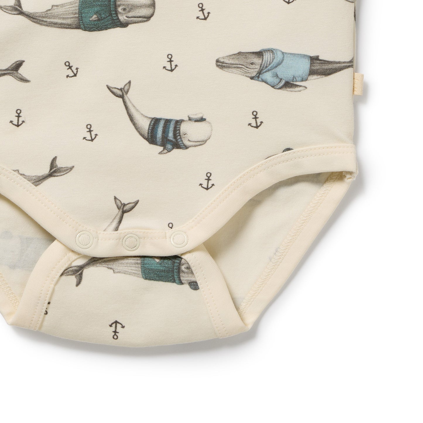 Wilson and Frenchy Woolly Whales Organic Bodysuit