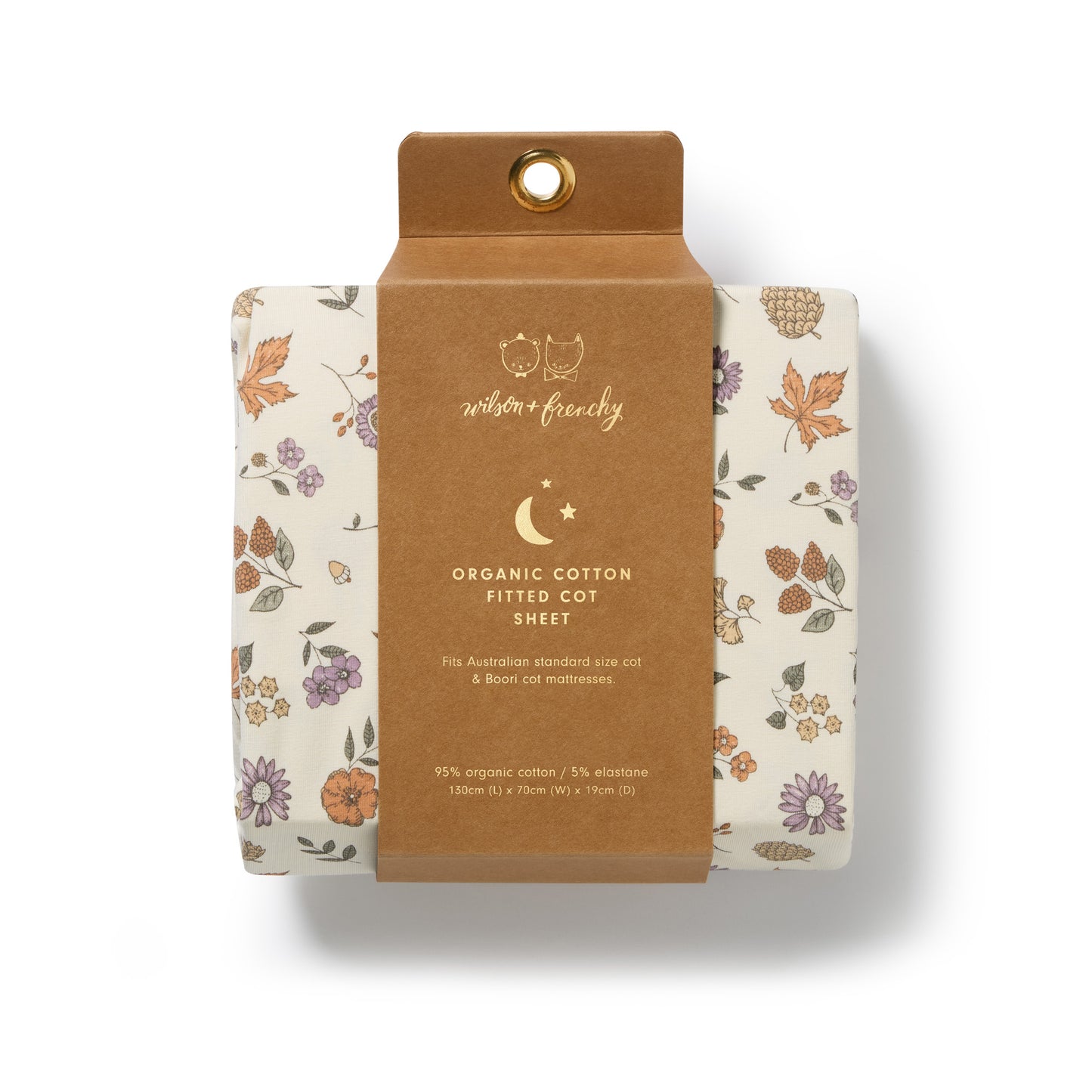 Wilson and Frenchy Organic Maple Glow Cot Sheet