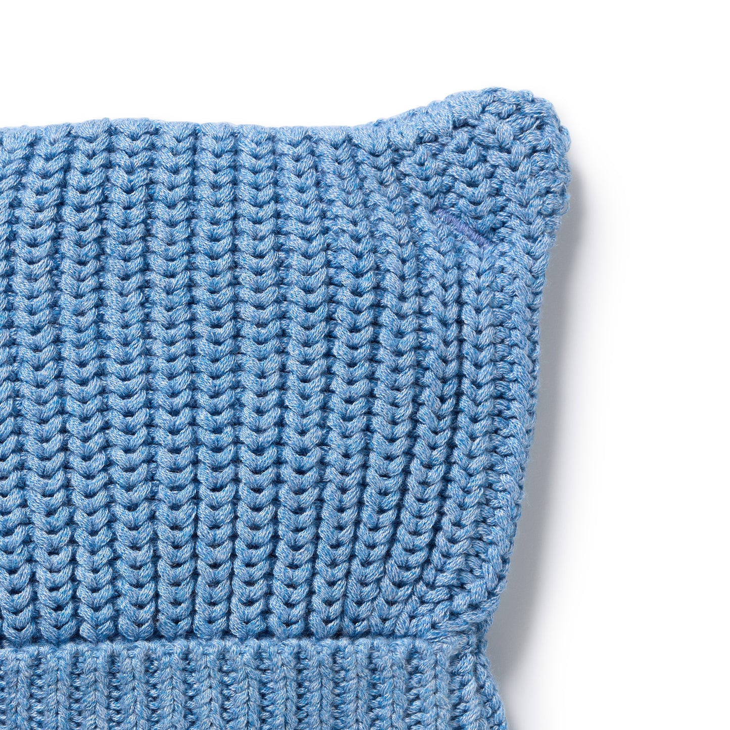 Wilson and Frenchy Frosted Blue Organic Knitted Bear Hat
