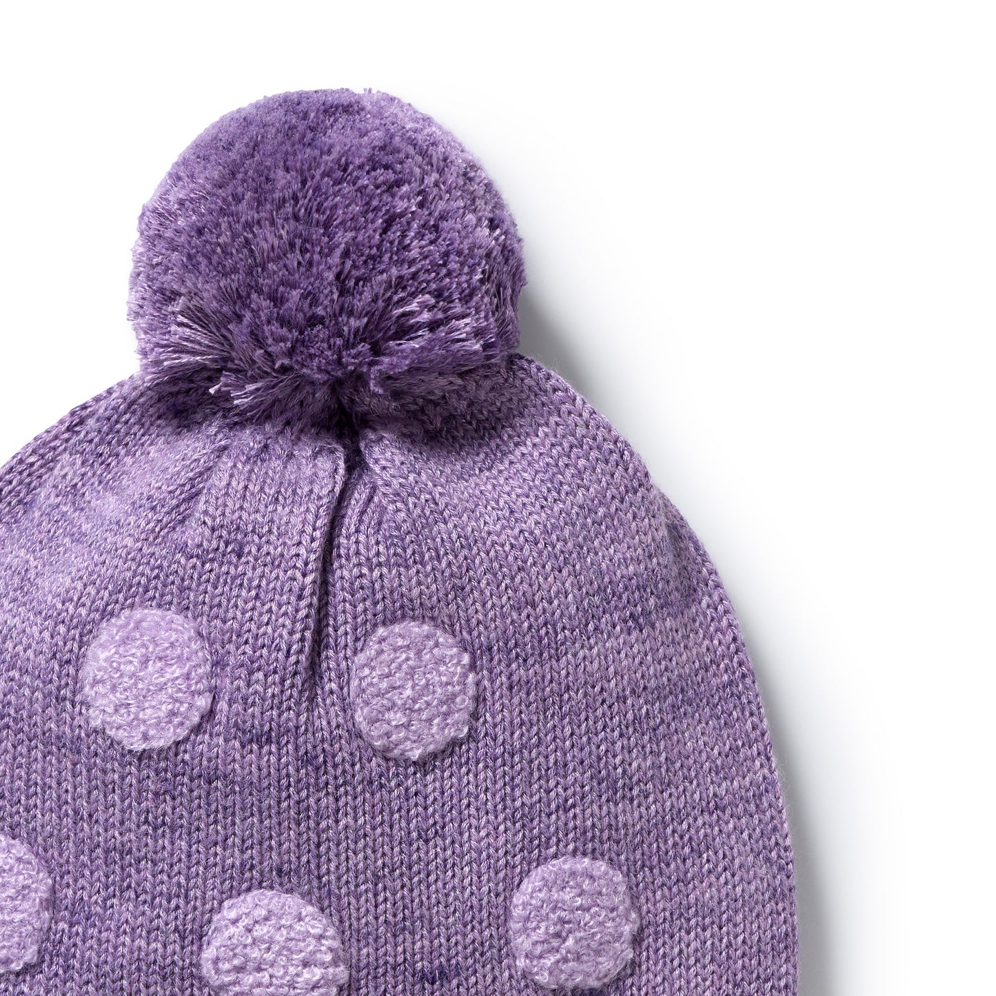 Wilson and Frenchy Mulberry Organic Knitted Bauble Hat