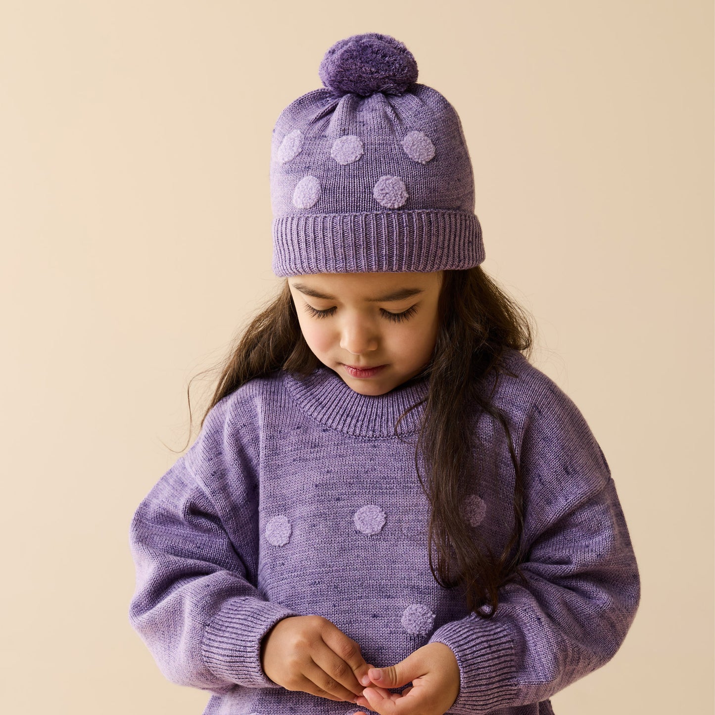 Wilson and Frenchy Mulberry Organic Knitted Bauble Hat