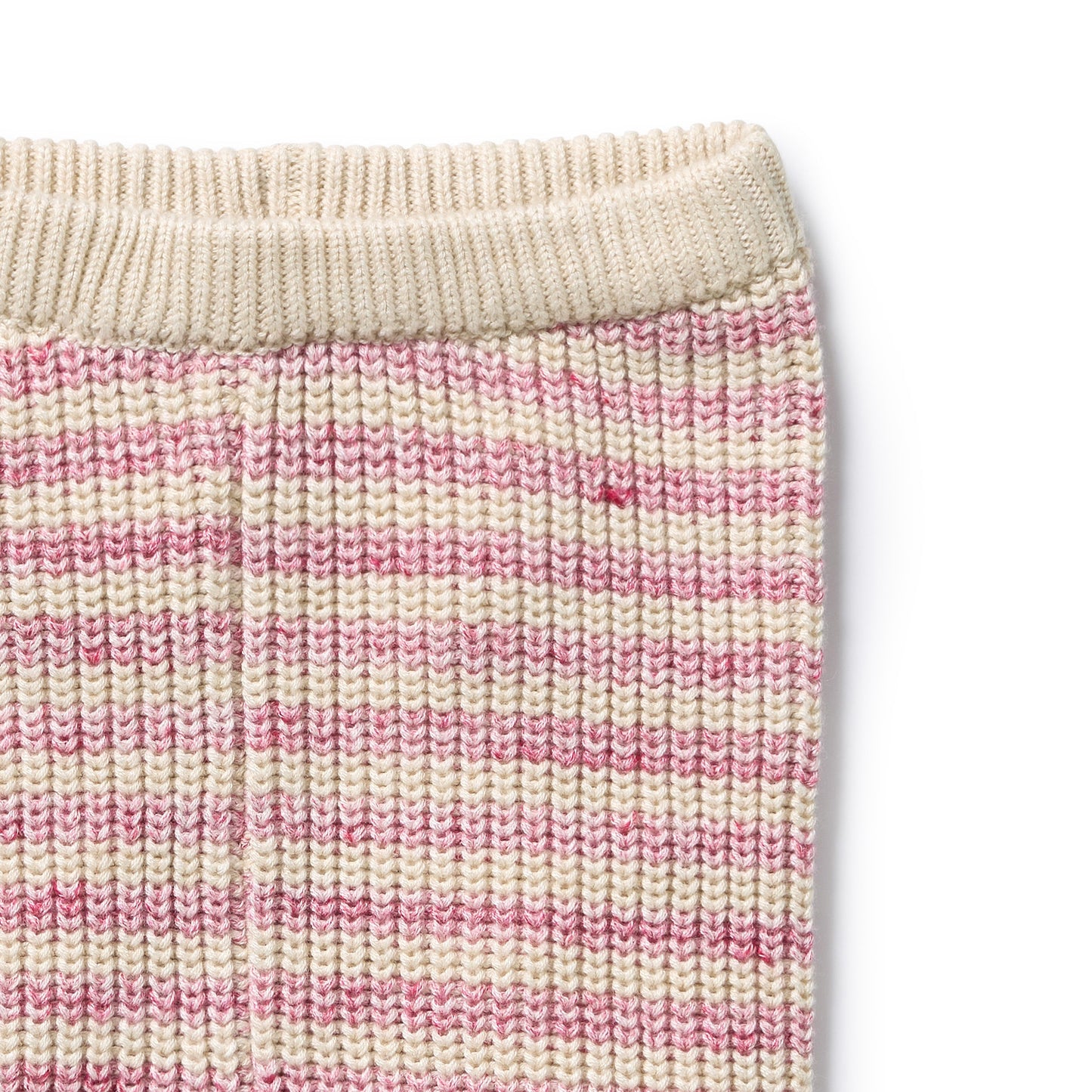 Wilson and Frenchy Rhubarb and Cream Organic Knitted Stripe Legging with Feet