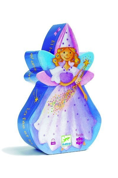 Djeco Fairy and Unicorn Silhouette Puzzle 36pc