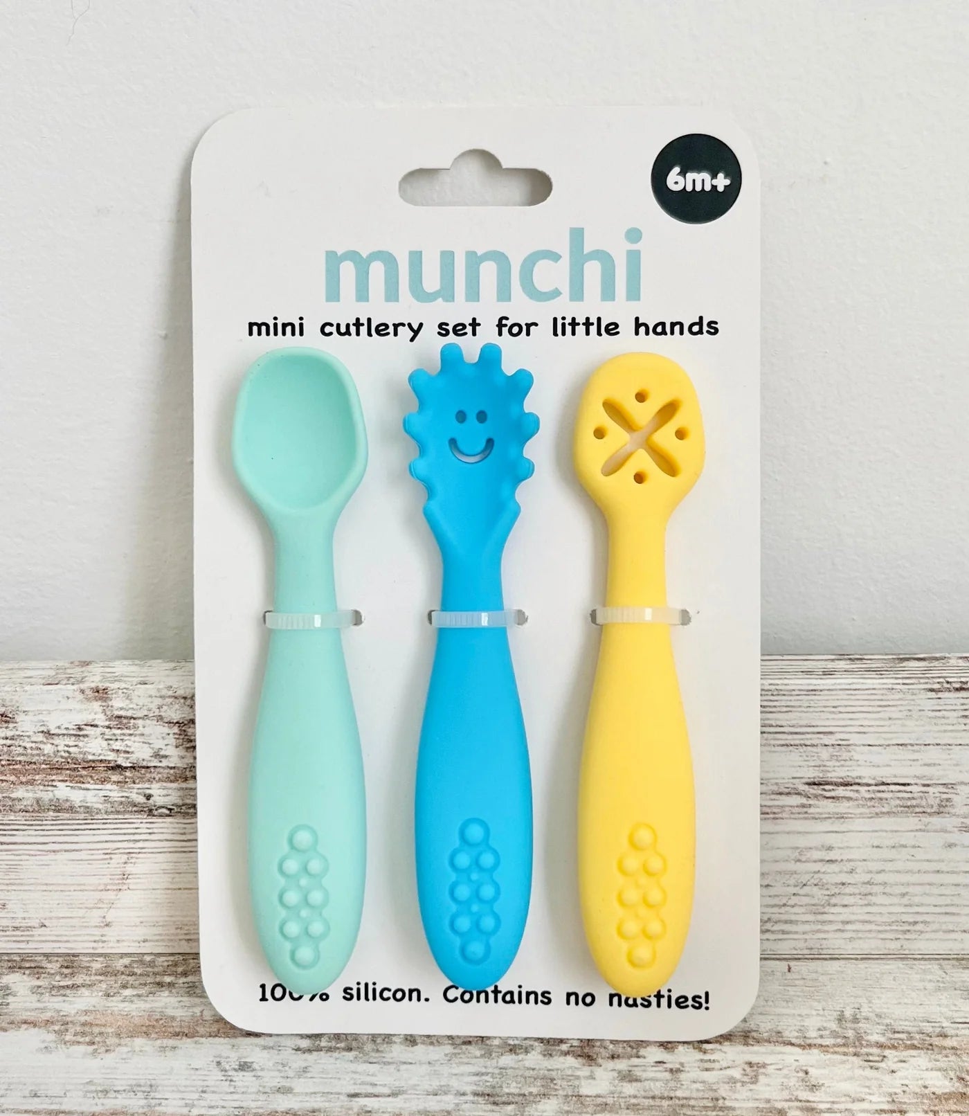 Munchi Mini Silicone Cutlery Set - Assorted Colours