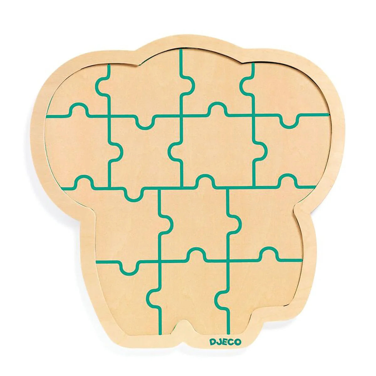 Djeco Elephant Wooden Puzzle 14pc