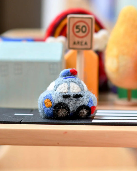 Tara Treasures Felt Police Vehicle Toy