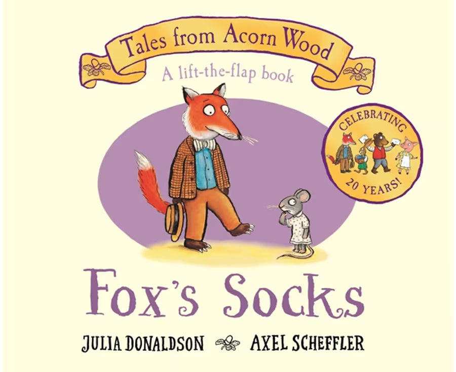 Fox's Socks 20th Anniversary Edition Board Book - Julia Donaldson