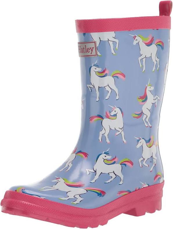Hatley Shiny Kids Rain Boots - Unicorn Sky Dance