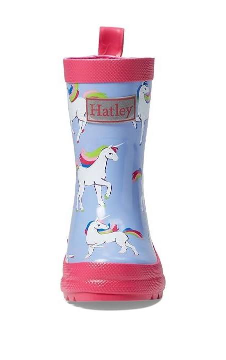 Hatley Shiny Kids Rain Boots - Unicorn Sky Dance
