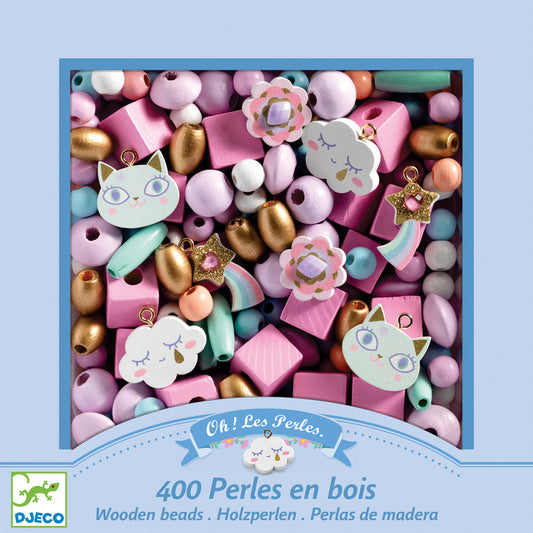 Djeco Wooden beads Rainbow